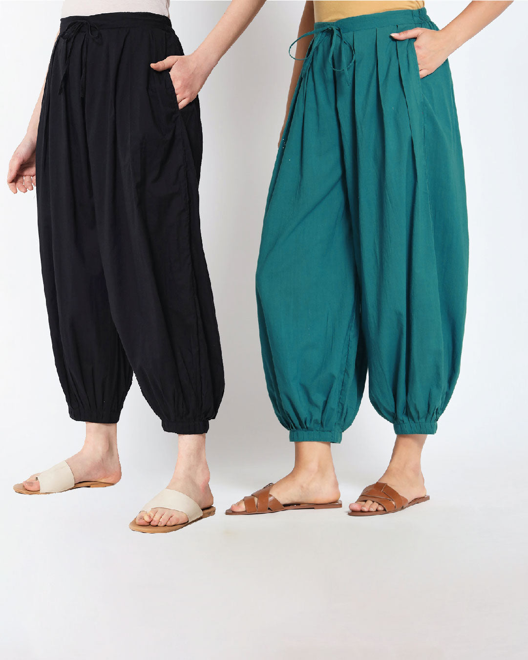 Deep Teal Pleated Salwar
