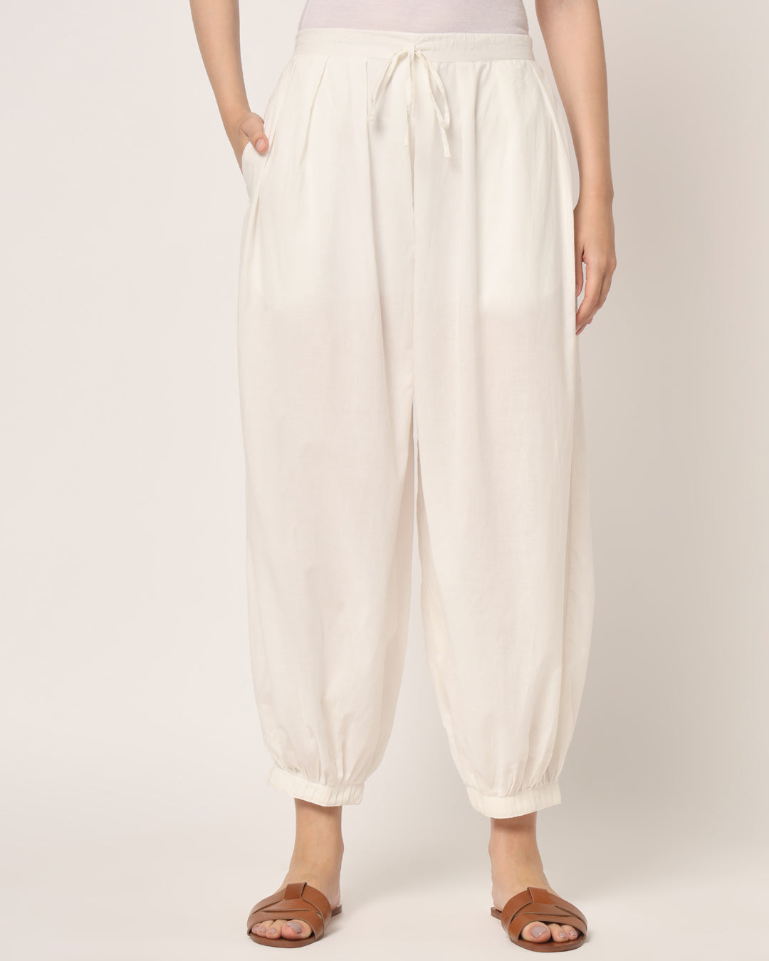 White Pleated Salwar