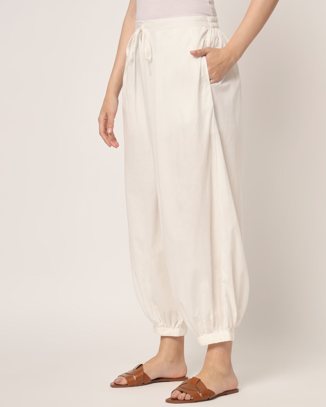 White Pleated Salwar