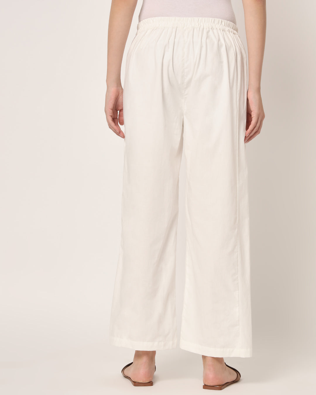 White Straight Pants