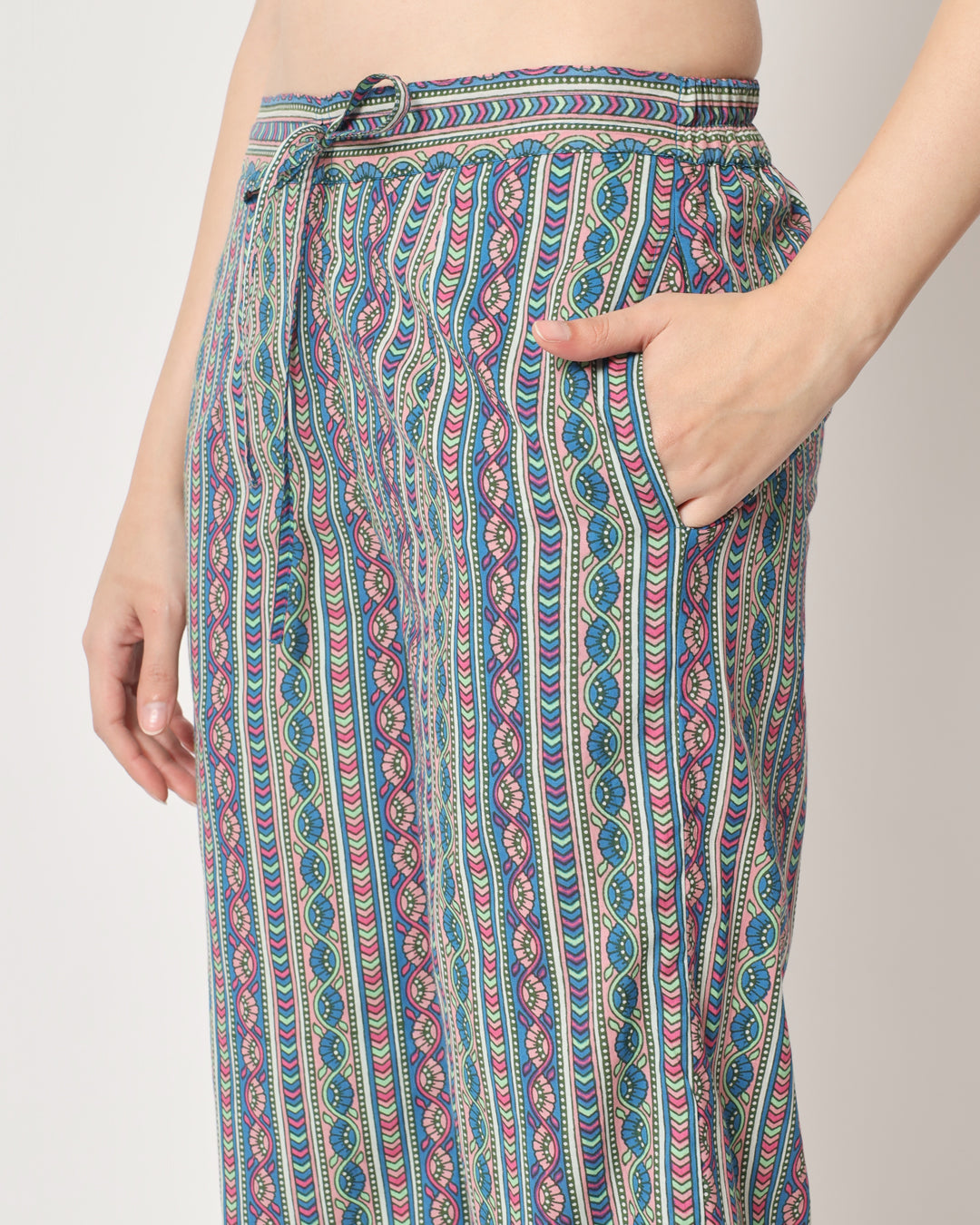 Printed Rhythmic Blue Co-ord Set