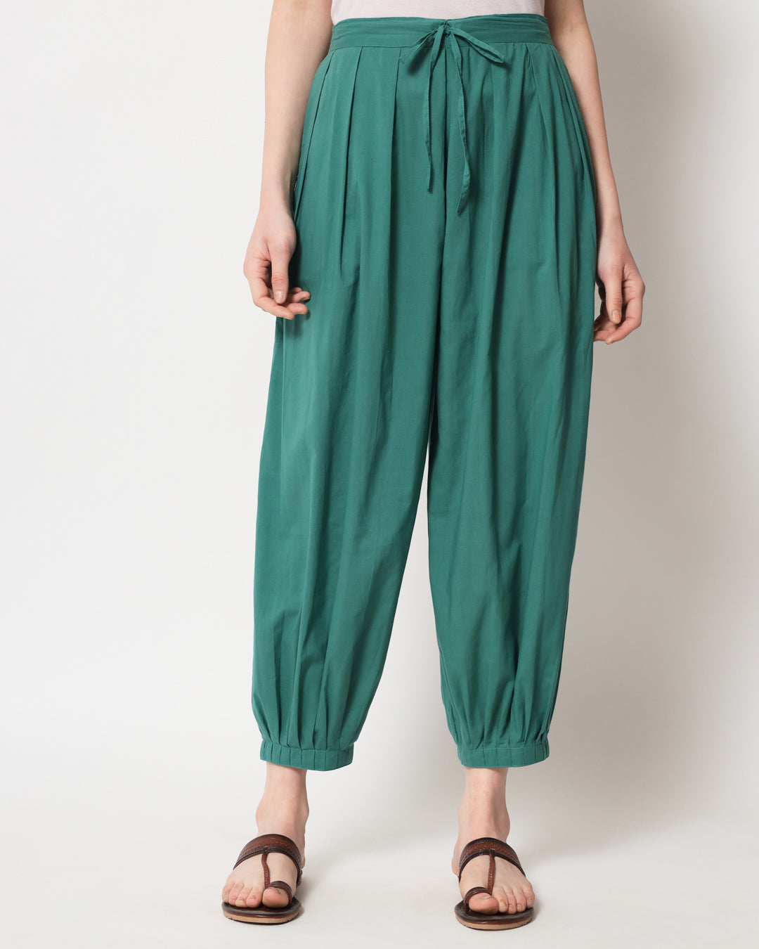 Forest Green Pleated Salwar