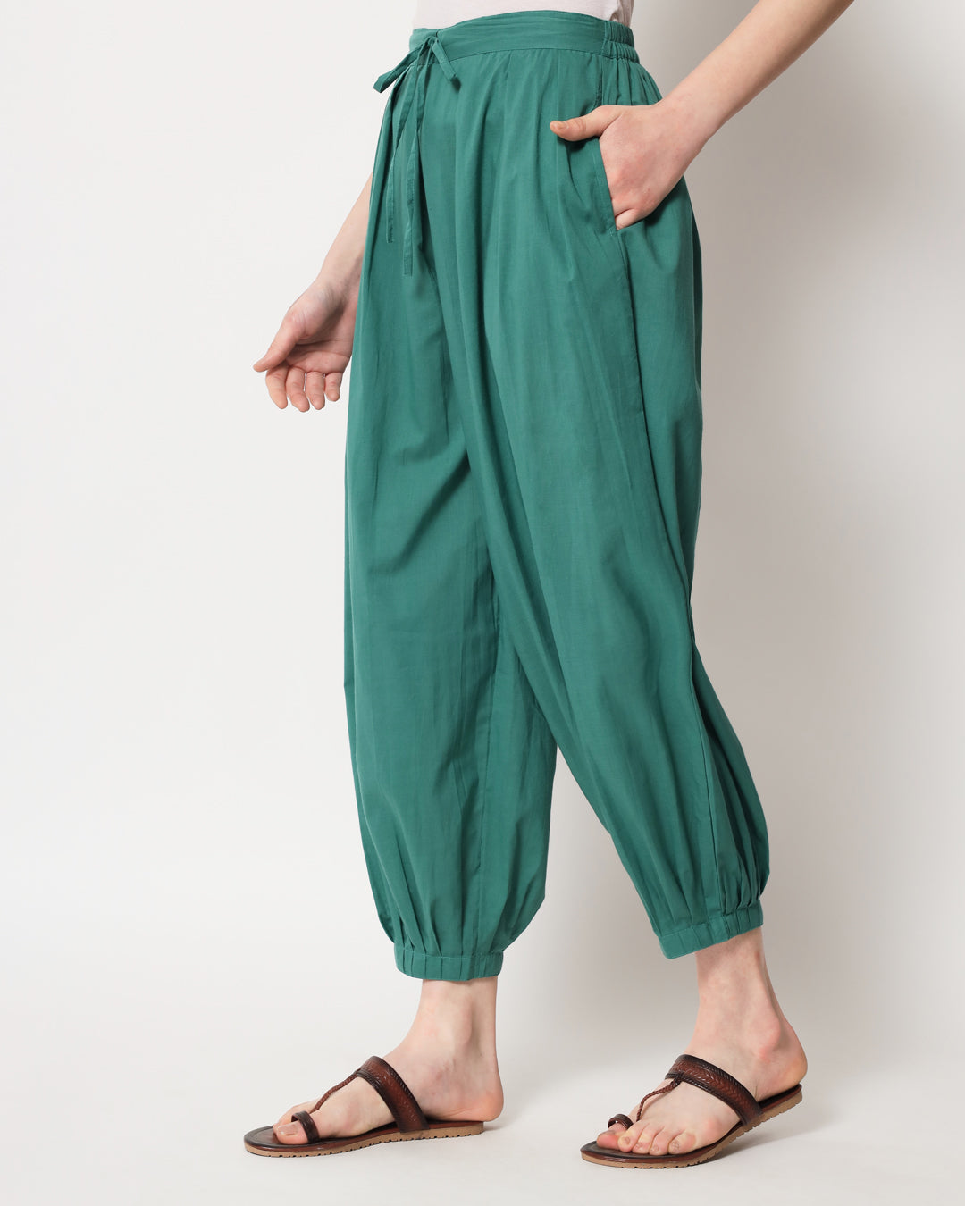 Forest Green Pleated Salwar