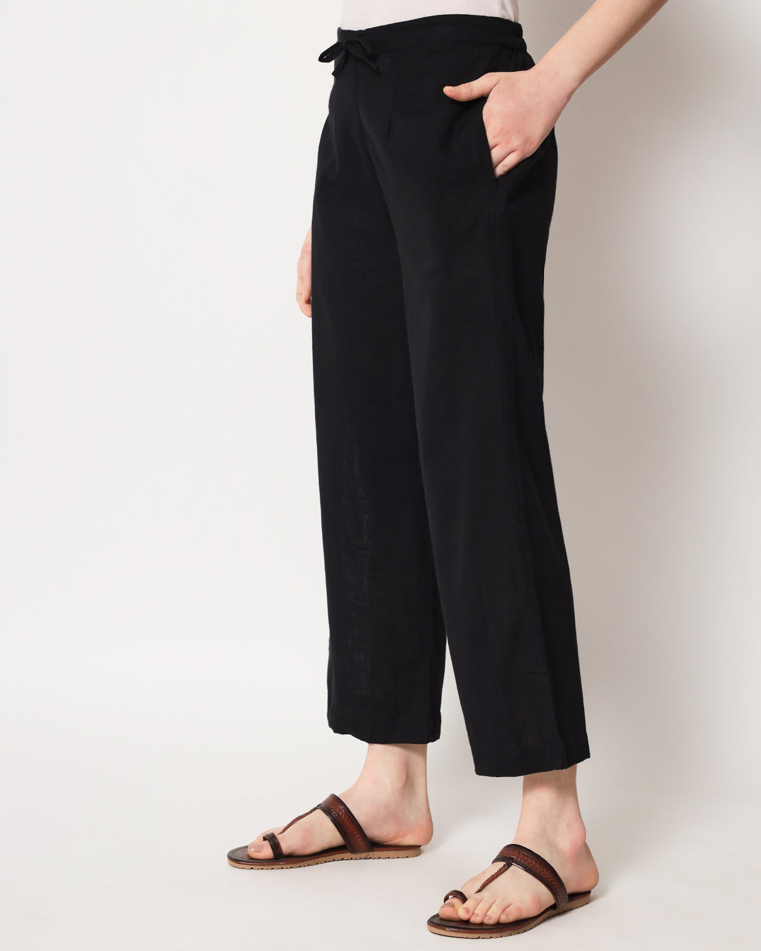 Black Straight Pants