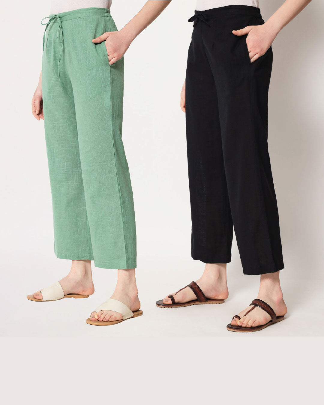 Black Straight Pants
