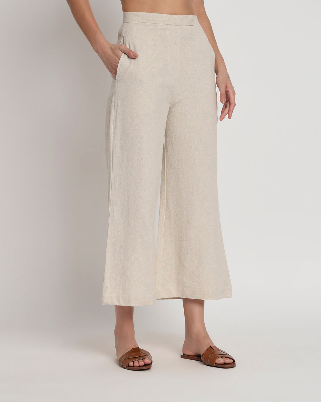 City Style Beige Tailored Trousers