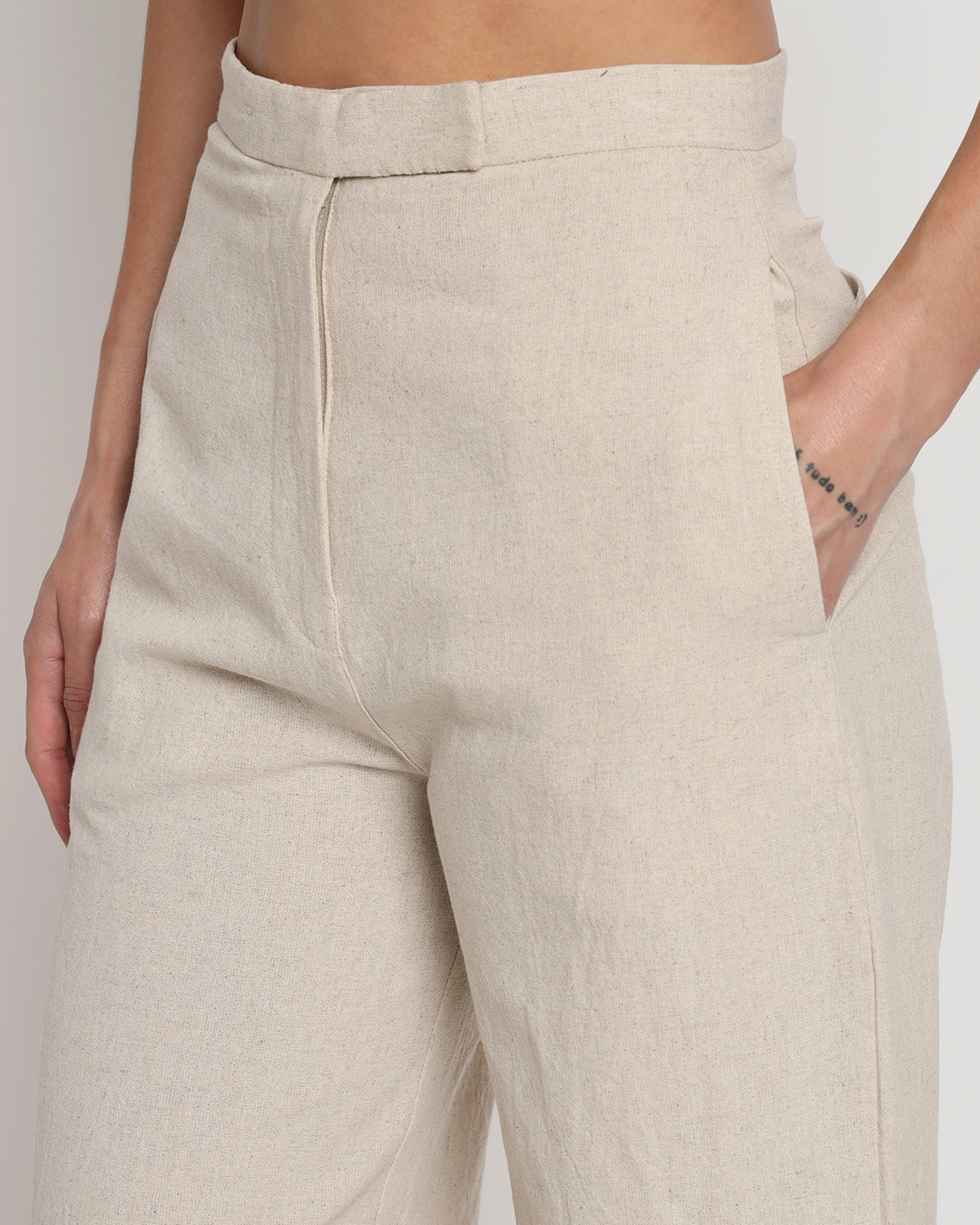 City Style Beige Tailored Trousers