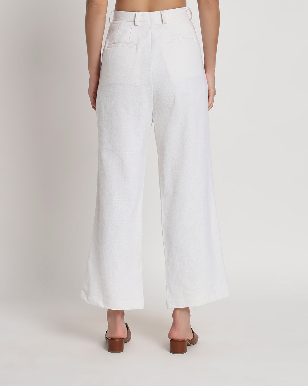 Easeful Tailored Elegance White Pants