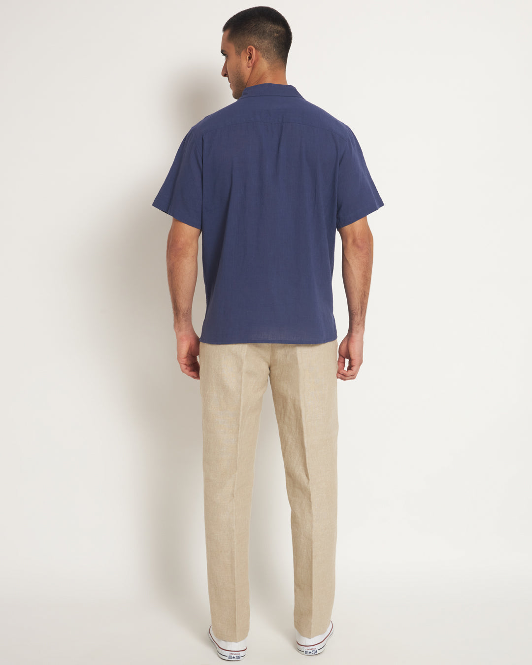 Combo: Classic Midnight Blue Half Sleeves Men's Shirt & Pants
