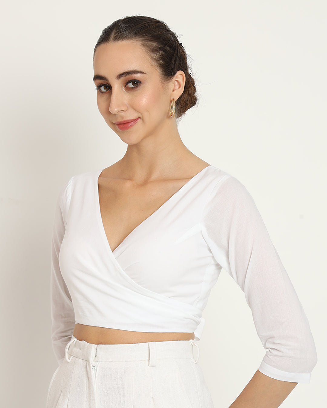 Pristine White Knotty By Nature Blouse