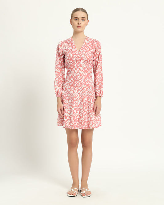 The Dafni Coral Gardenia Cotton Dress