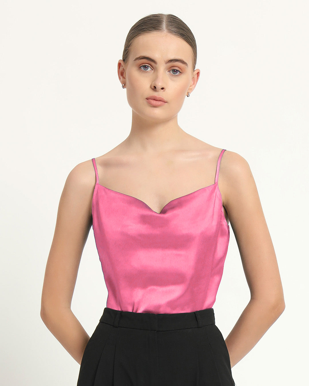 Satin Cowled French Rose Camisole