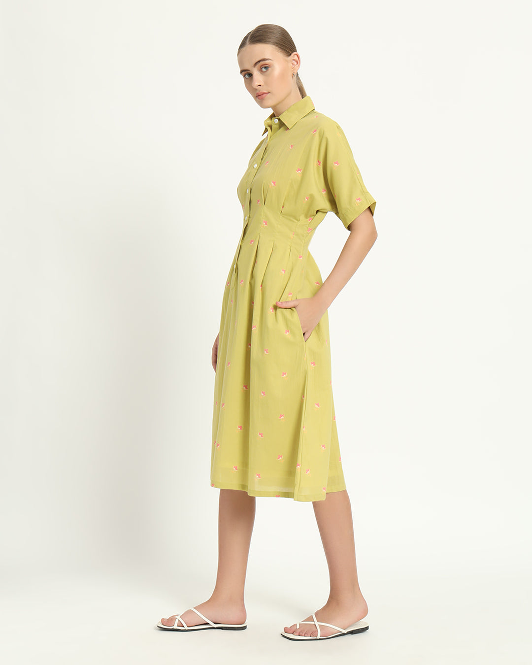 The Salford Lime Cosmos Dress