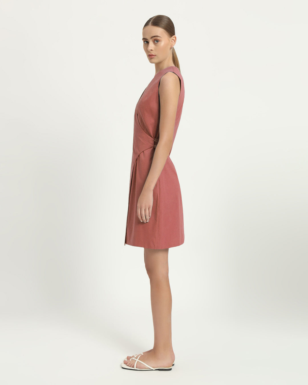 The Augsberg Ivory Pink Cotton Dress