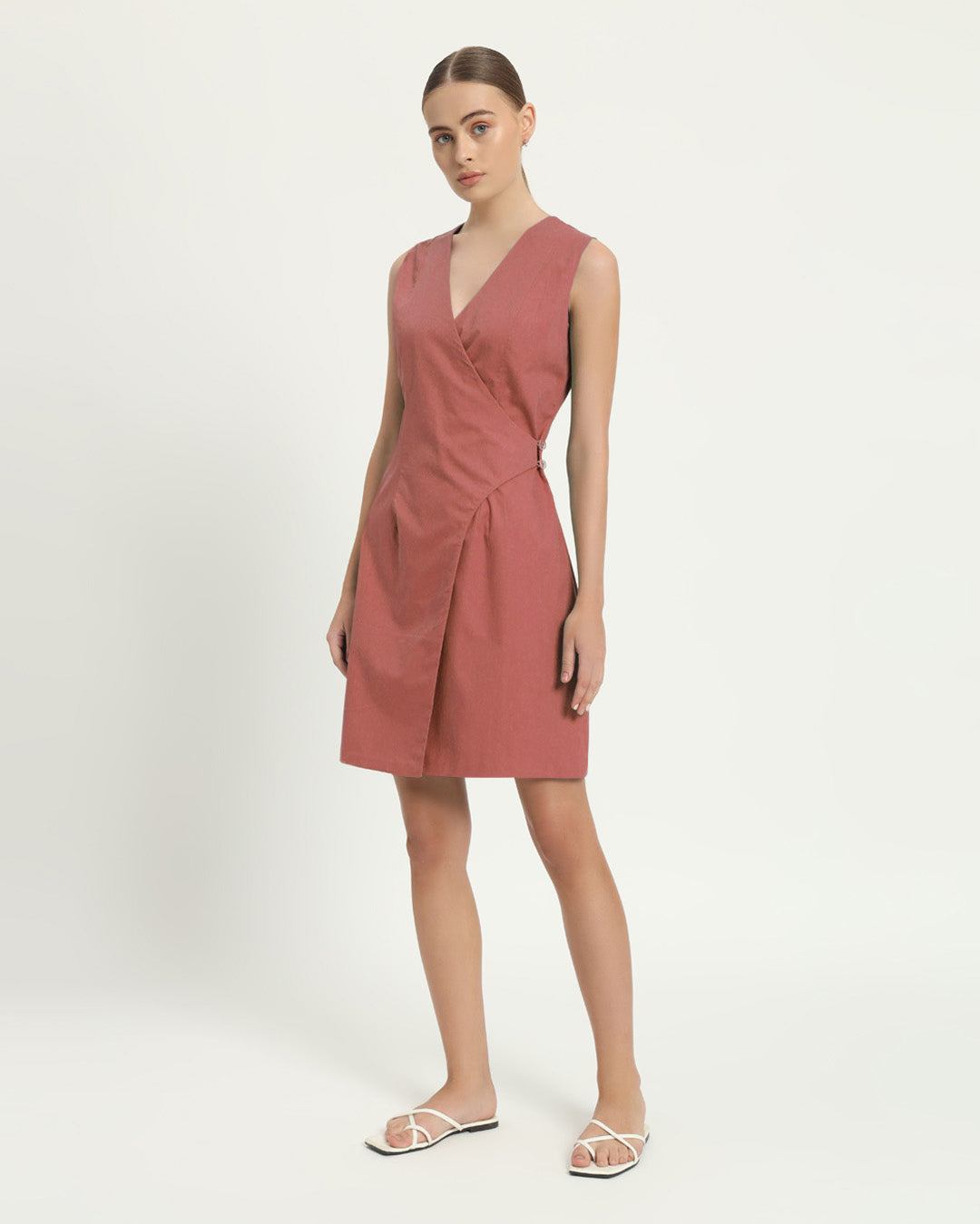 The Augsberg Ivory Pink Cotton Dress