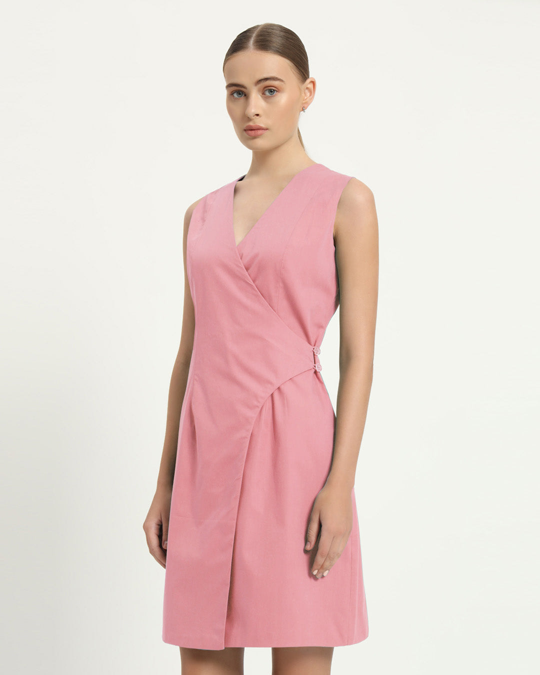 The Augsberg Fondant Pink Cotton Dress