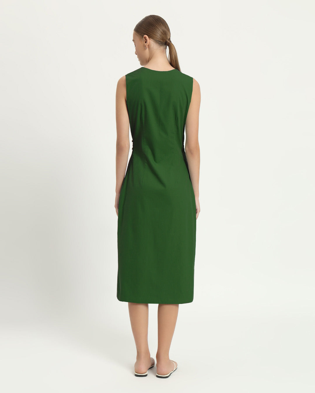 The Aurich Emerald Cotton Dress