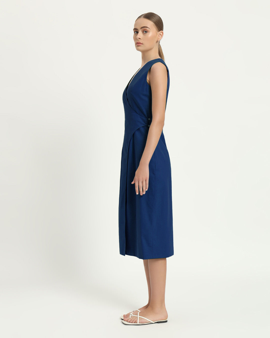 The Aurich Cobalt Cotton Dress