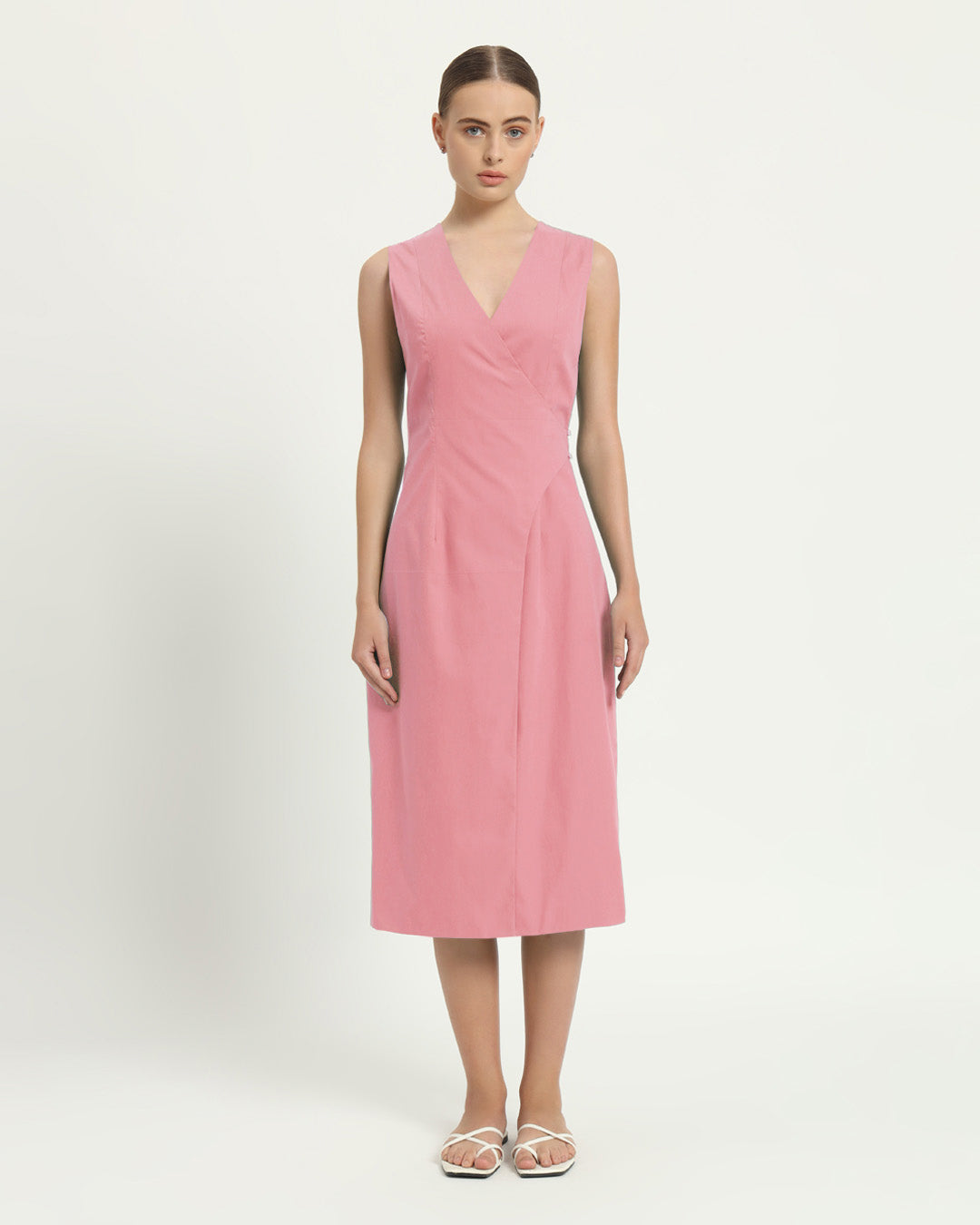 The Aurich Fondant Pink Cotton Dress