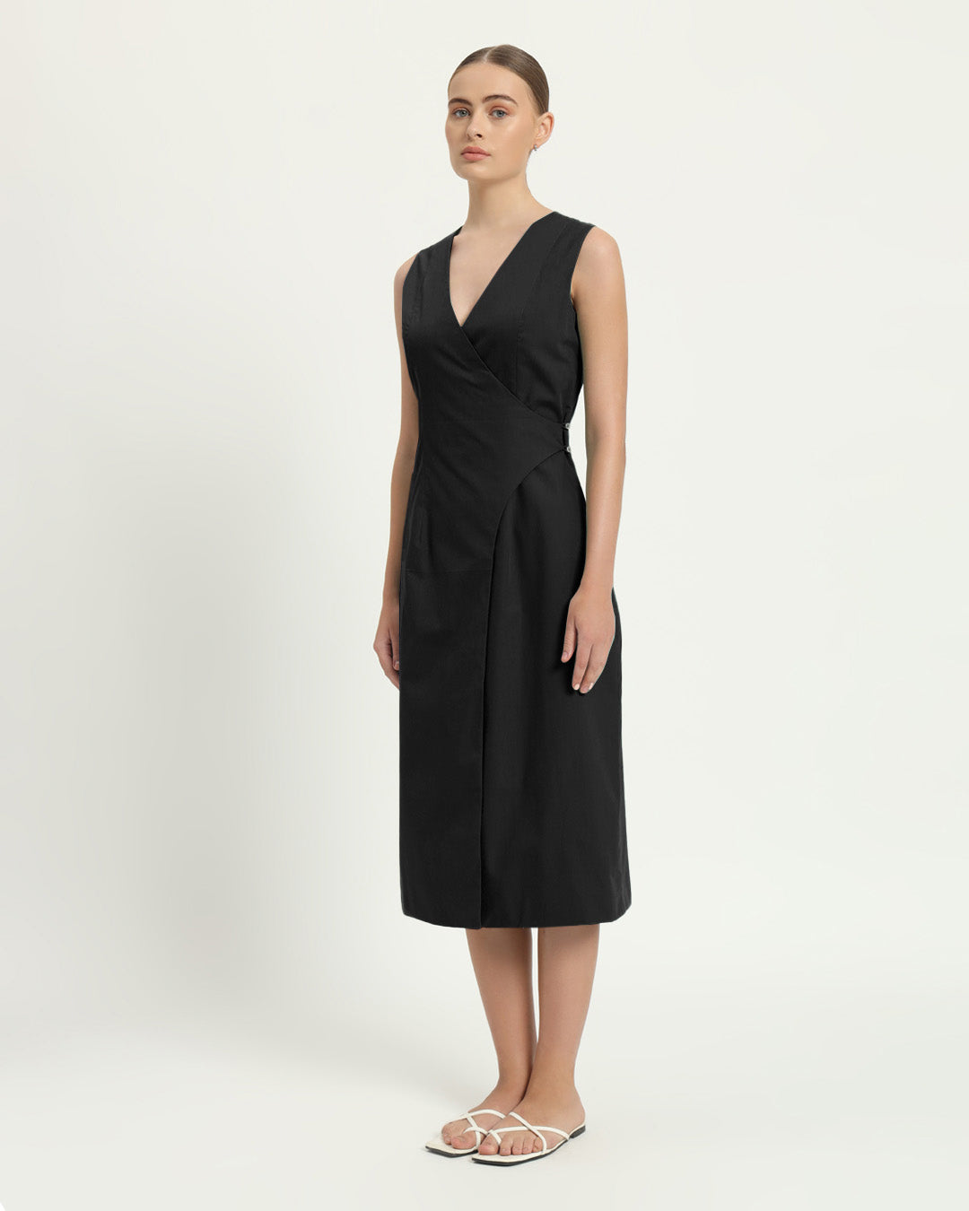 The Aurich Noir Cotton Dress