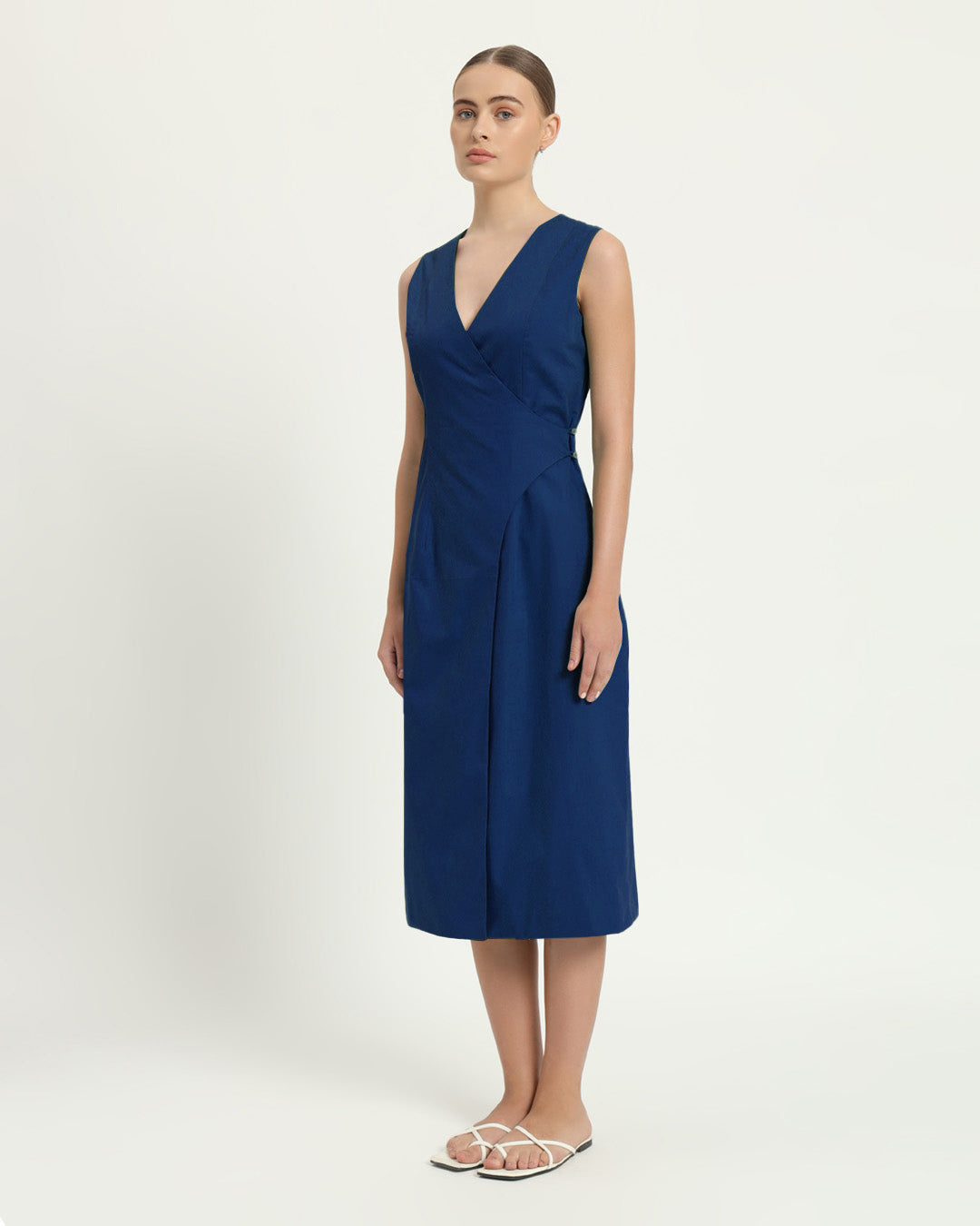 The Aurich Cobalt Cotton Dress