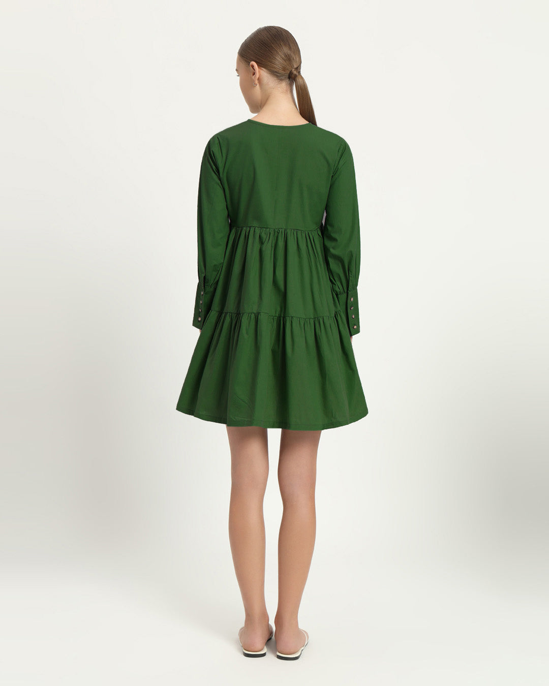 The Brandis Emerald Cotton Dress