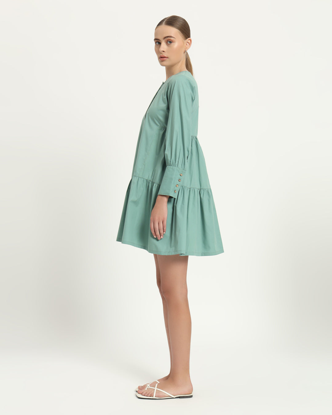 The Brandis Mint Cotton Dress