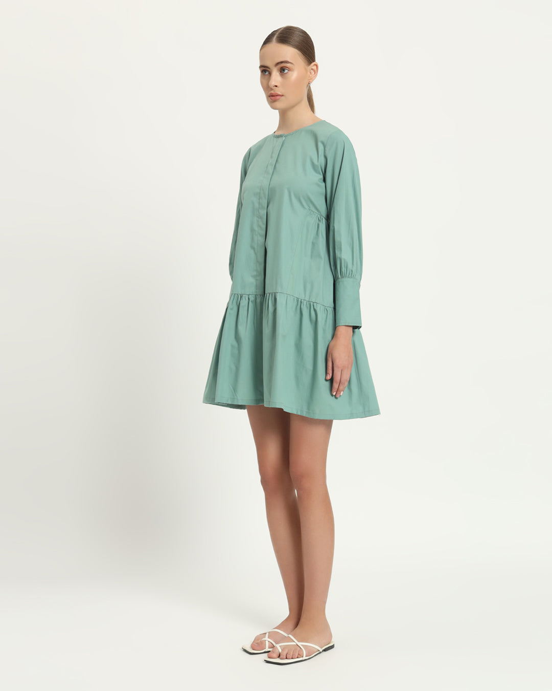 The Brandis Mint Cotton Dress