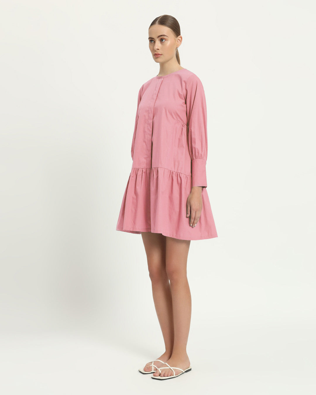 The Brandis Fondant Pink Cotton Dress