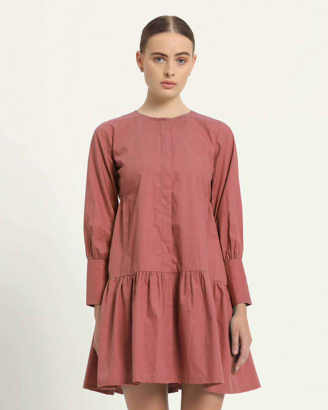 The Brandis Ivory Pink Cotton Dress