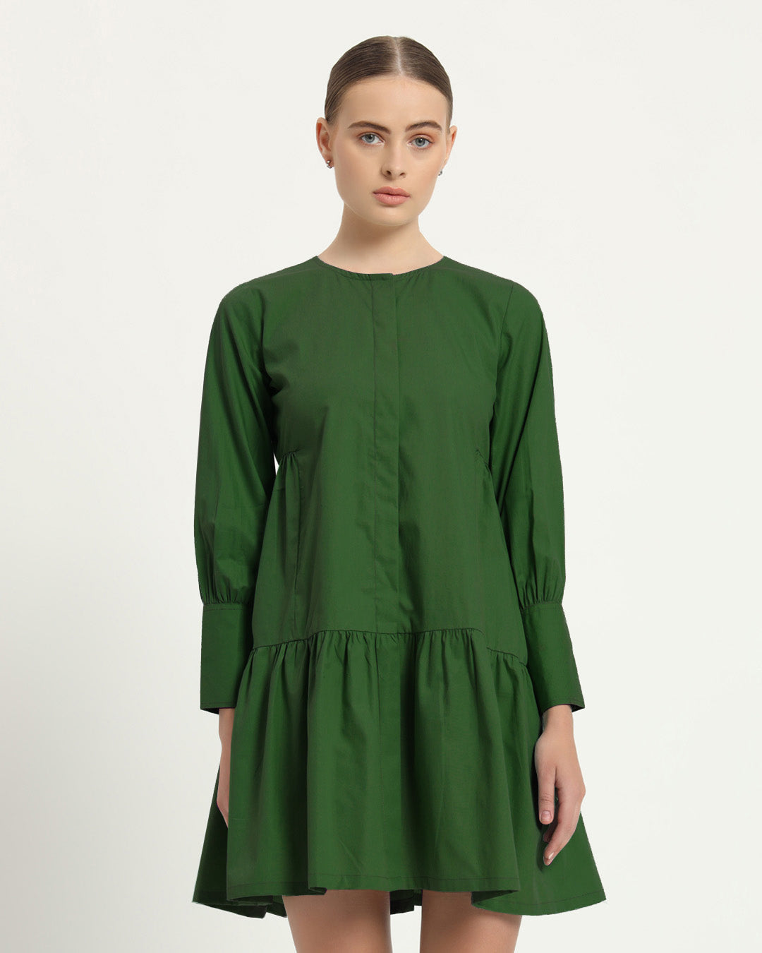 The Brandis Emerald Cotton Dress