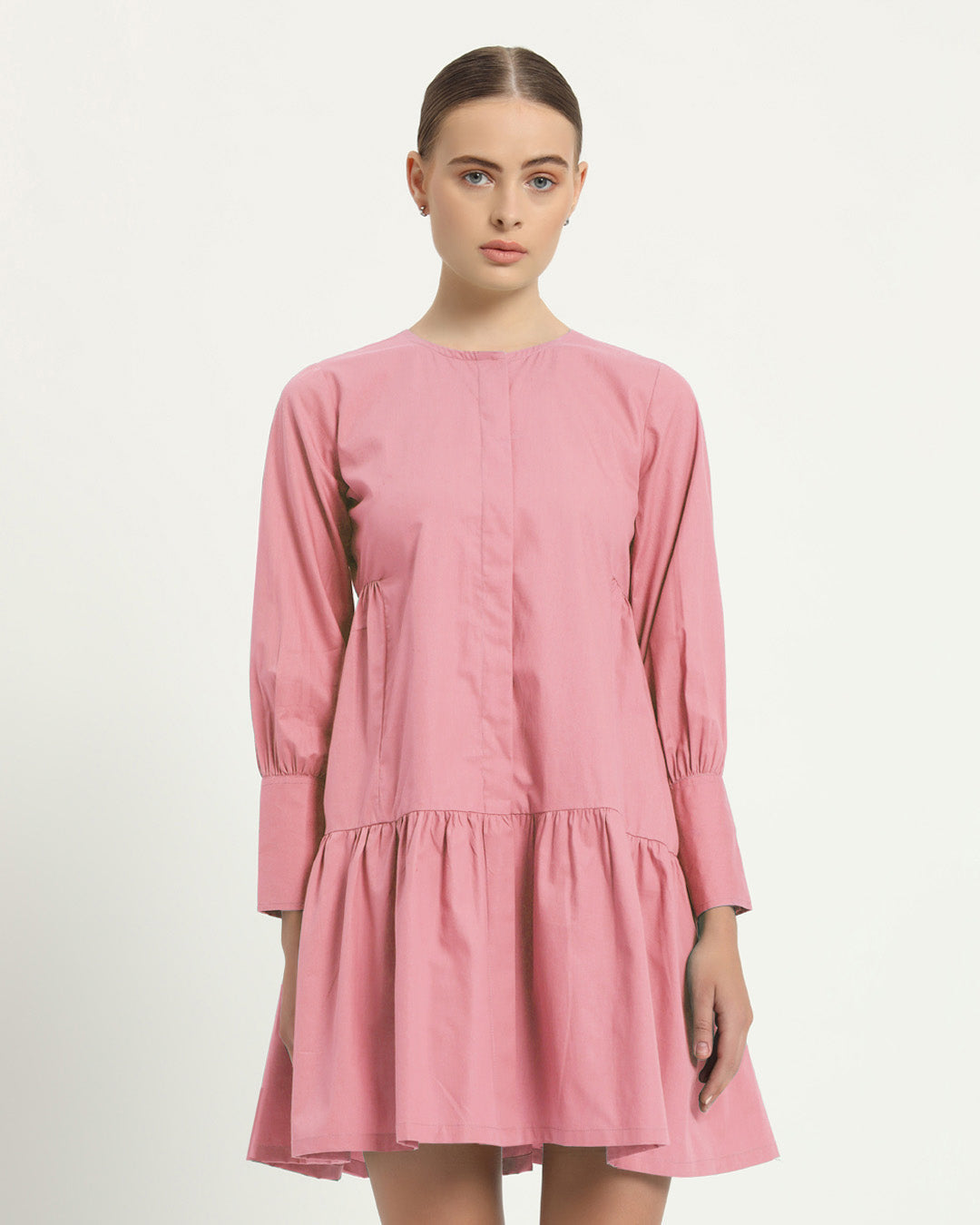 The Brandis Fondant Pink Cotton Dress