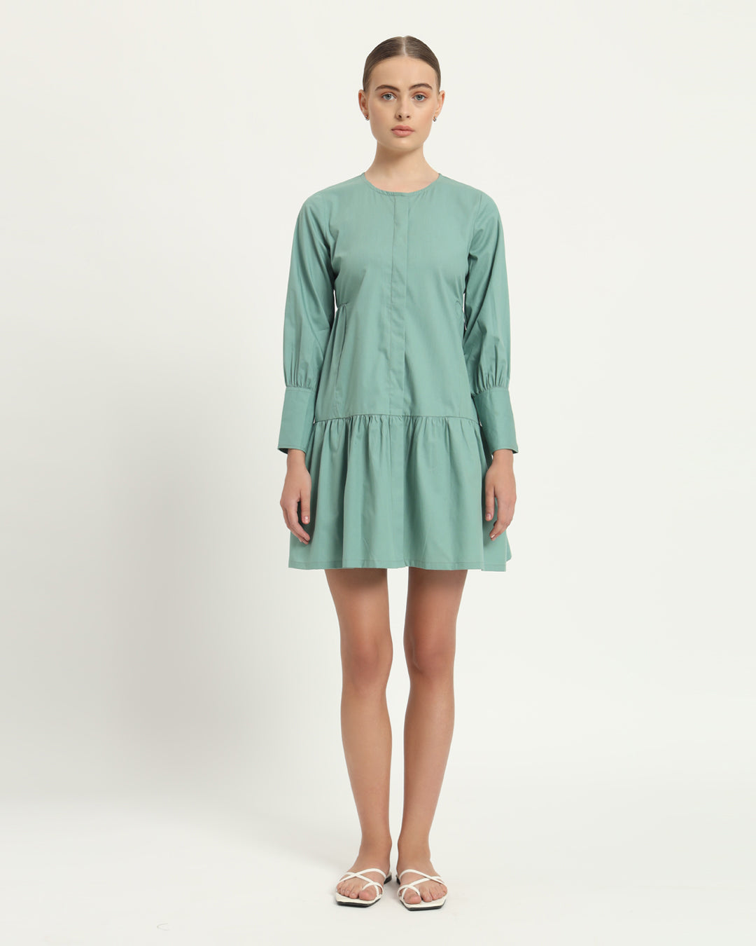 The Brandis Mint Cotton Dress