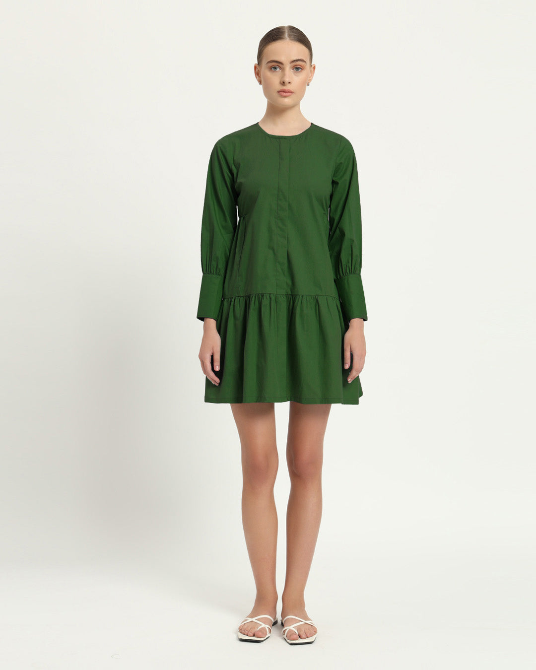 The Brandis Emerald Cotton Dress