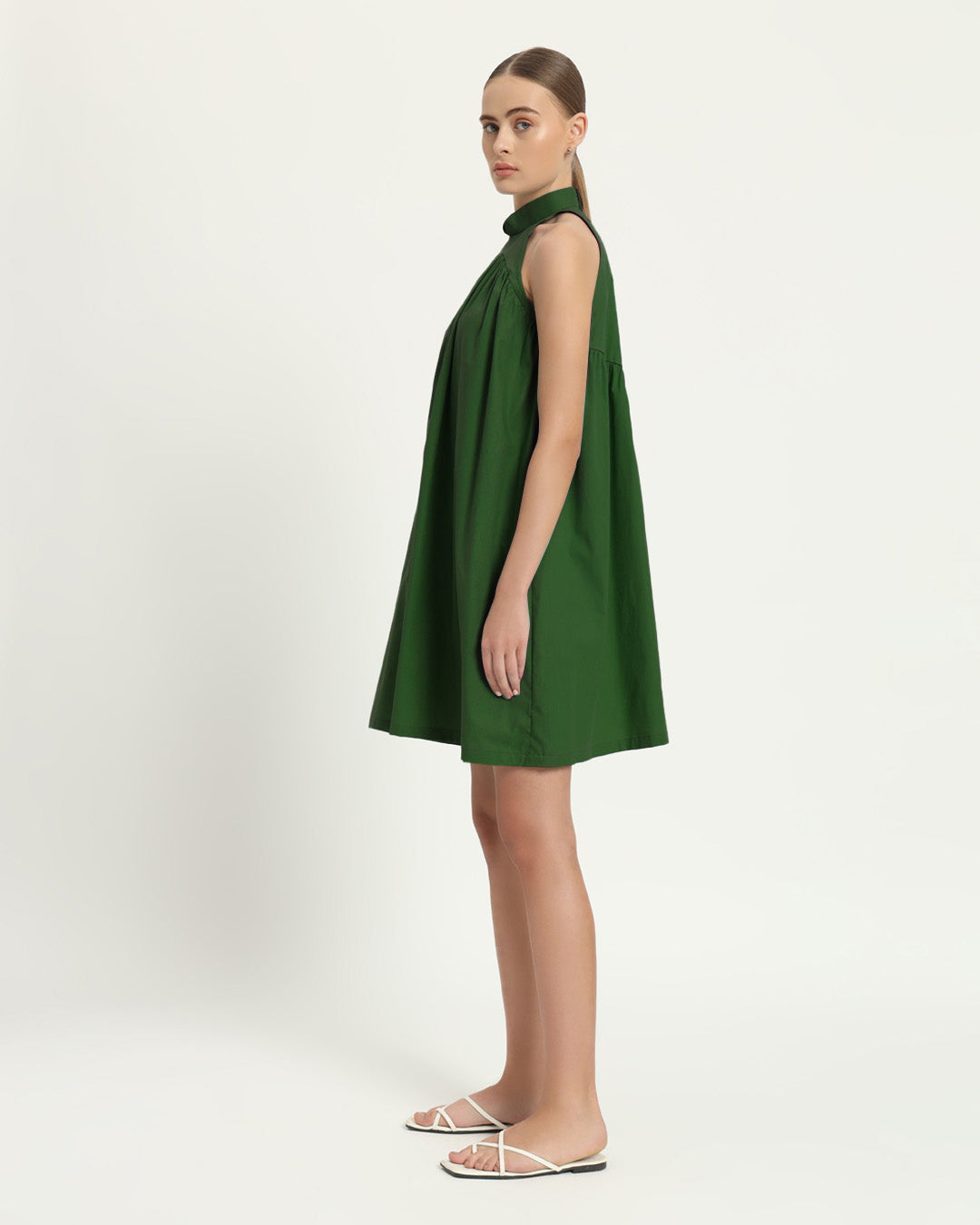 The Eruft Emerald Cotton Dress