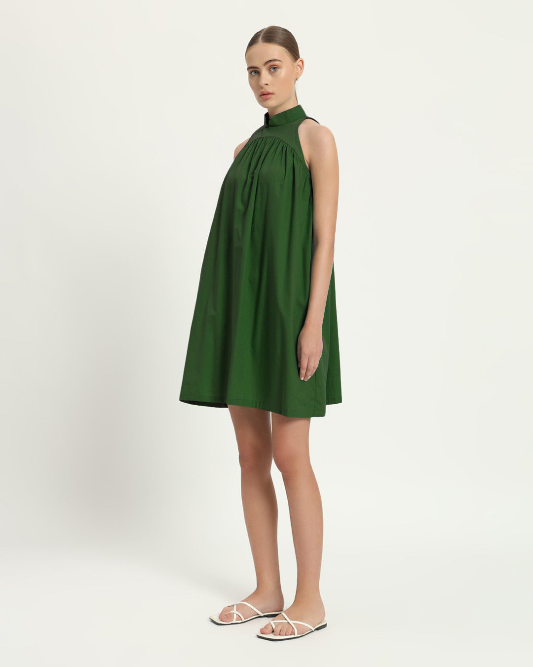 The Eruft Emerald Cotton Dress