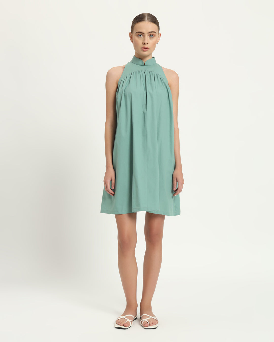 The Eruft Mint Cotton Dress