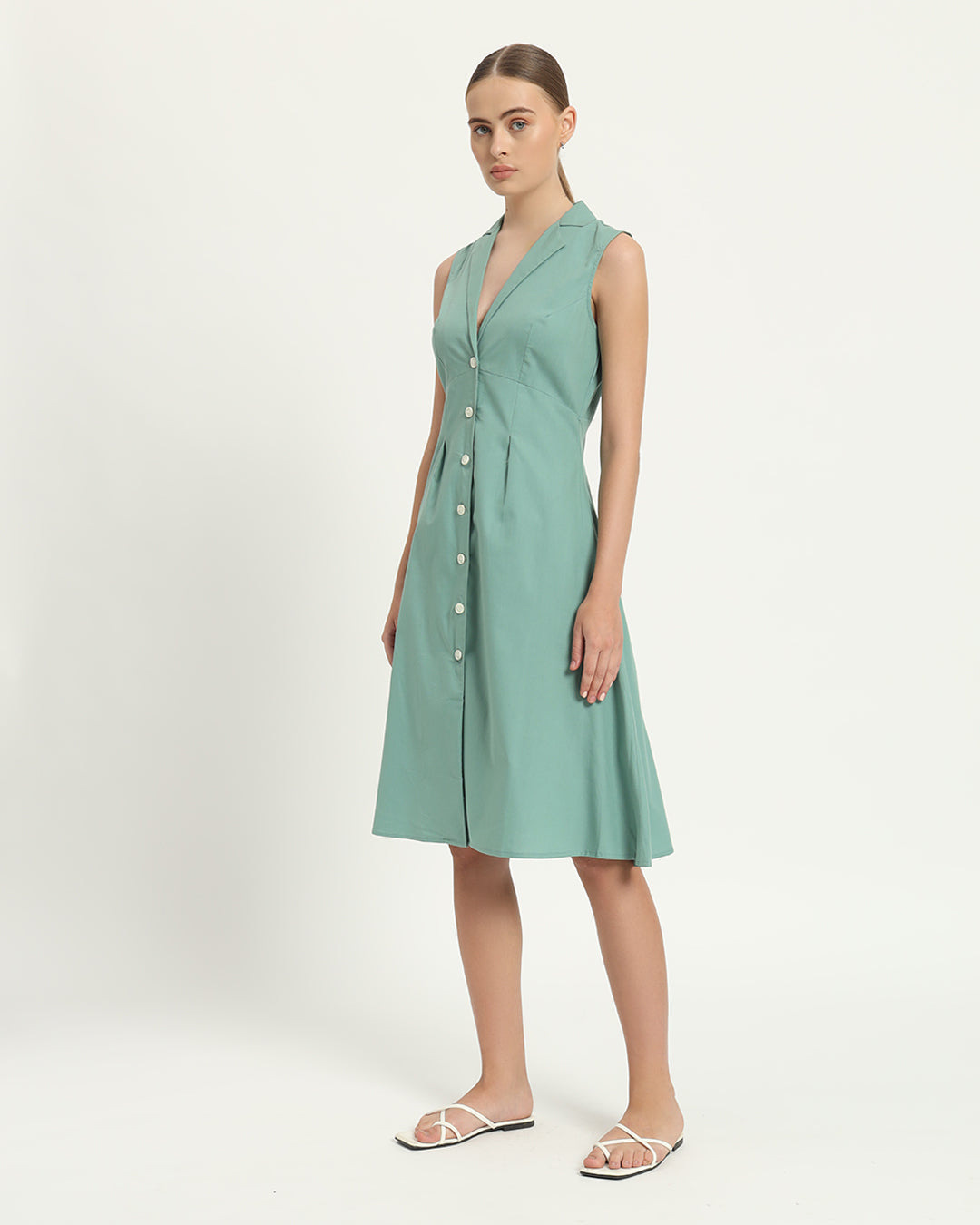 The Germering Mint Cotton Dress