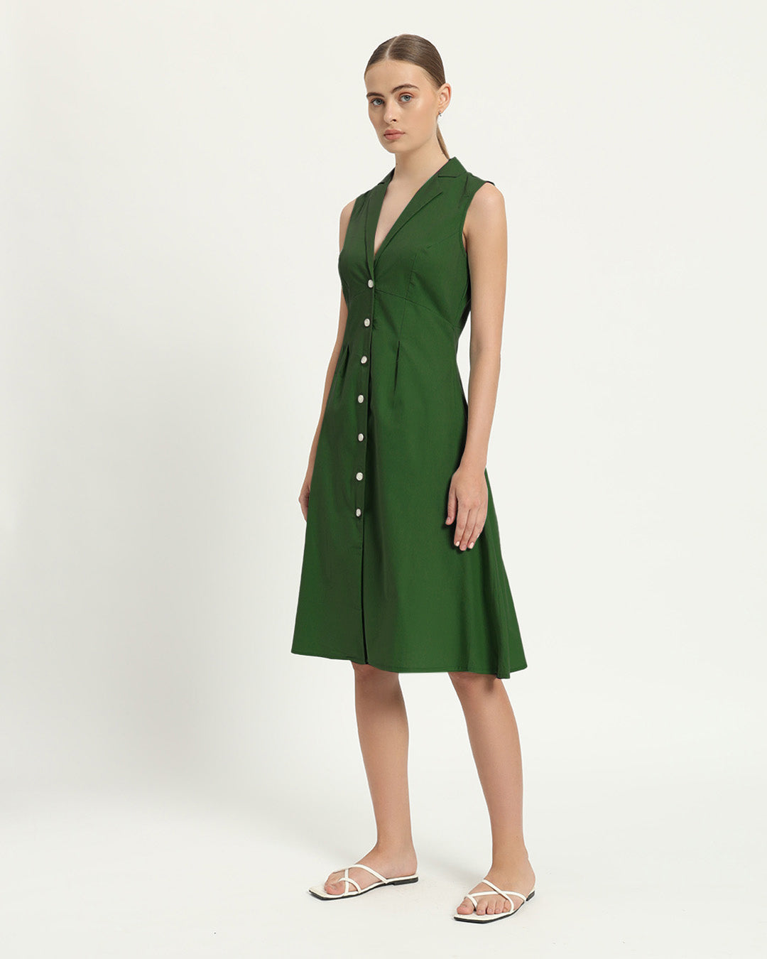 The Germering Emerald Cotton Dress