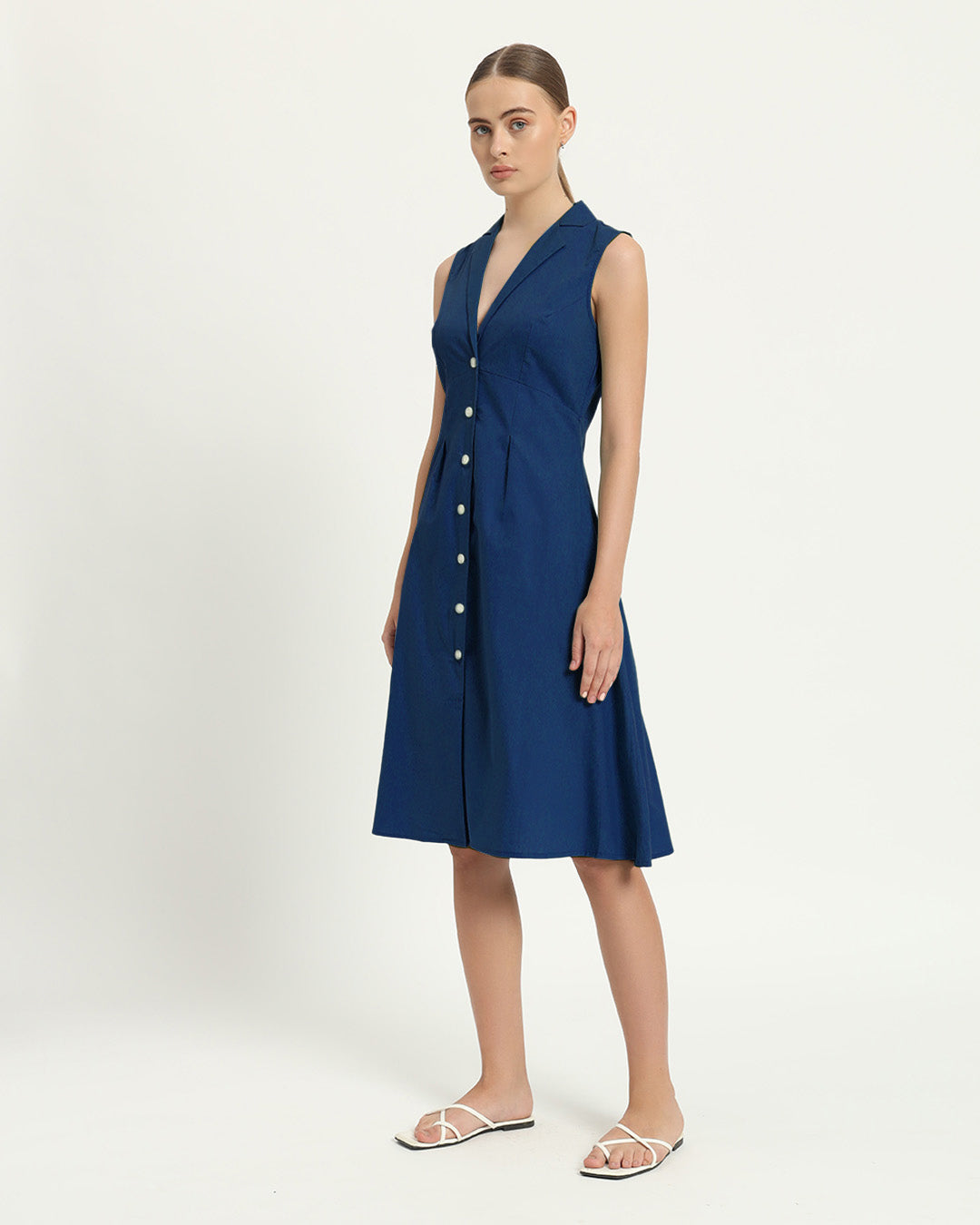 The Germering Cobalt Cotton Dress