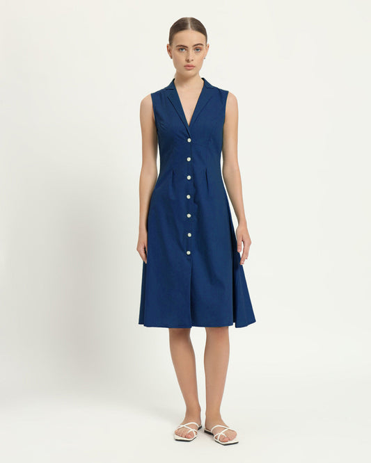 The Germering Cobalt Cotton Dress