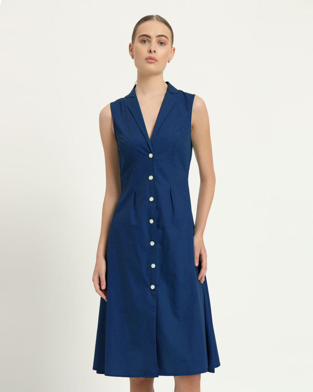 The Germering Cobalt Cotton Dress