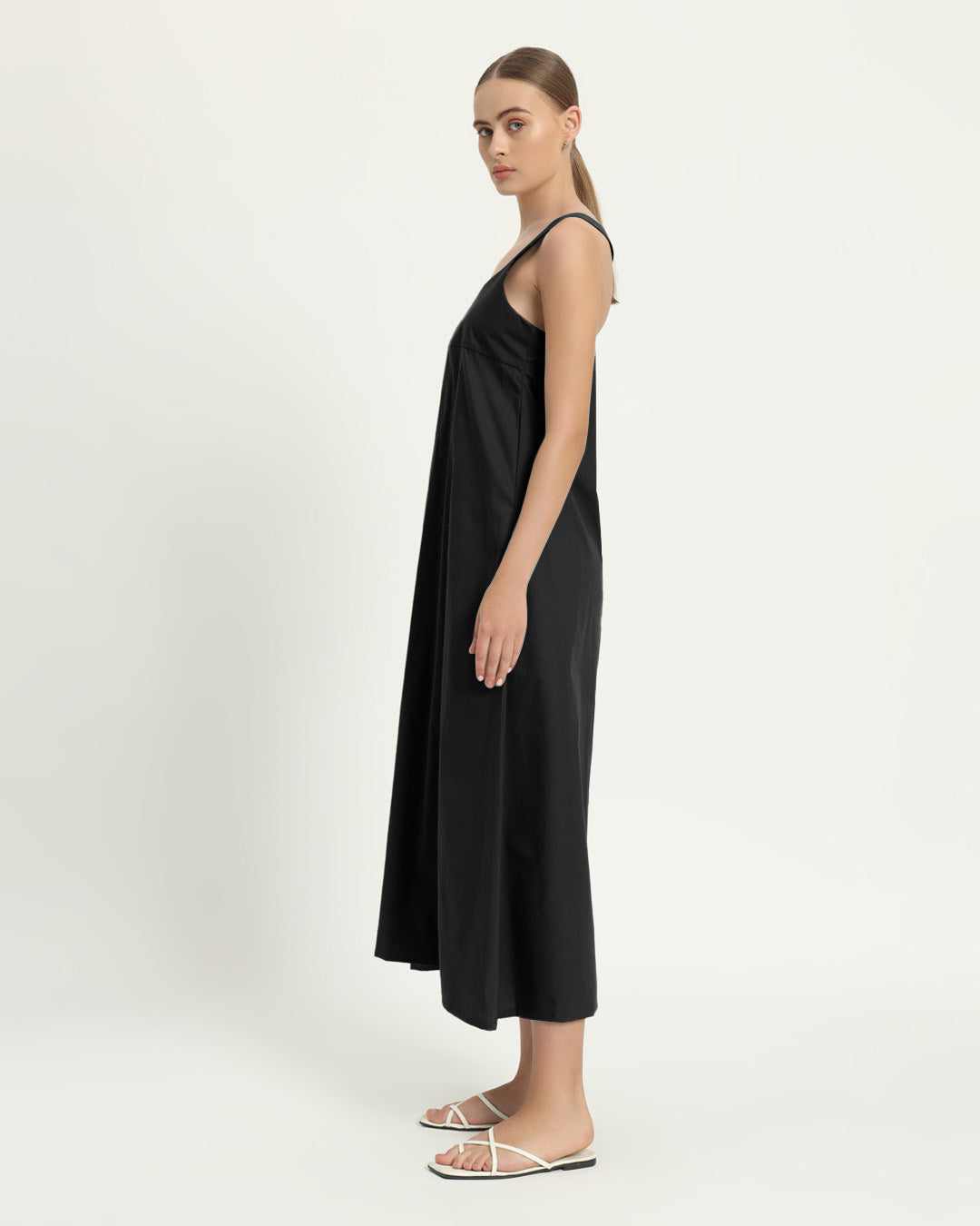 The Magdala Noir Cotton Dress