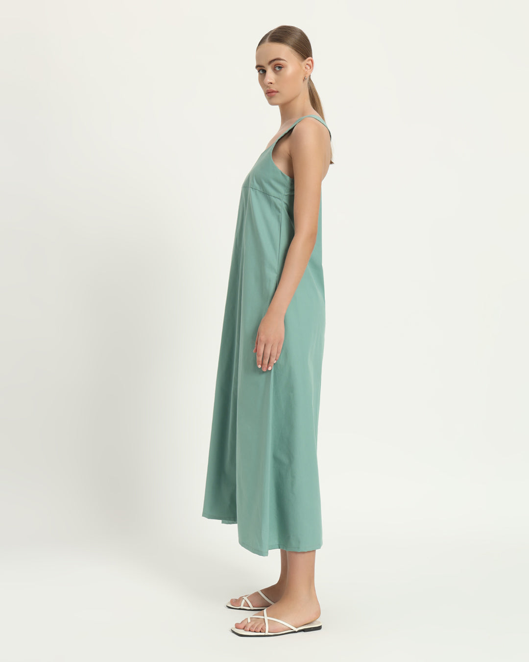 The Magdala Mint Cotton Dress