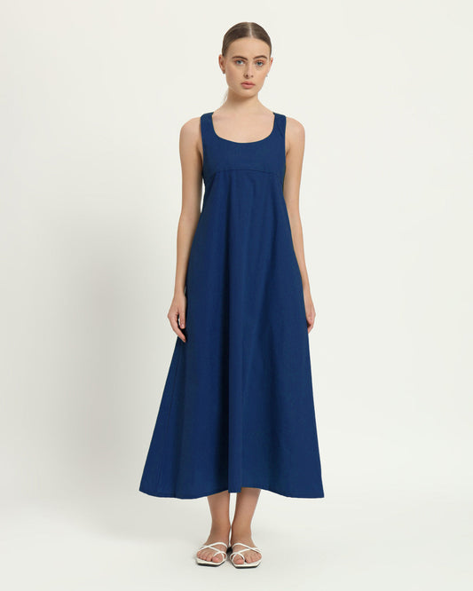 The Magdala Cobalt Cotton Dress