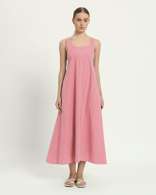 The Magdala Fondant Pink Cotton Dress