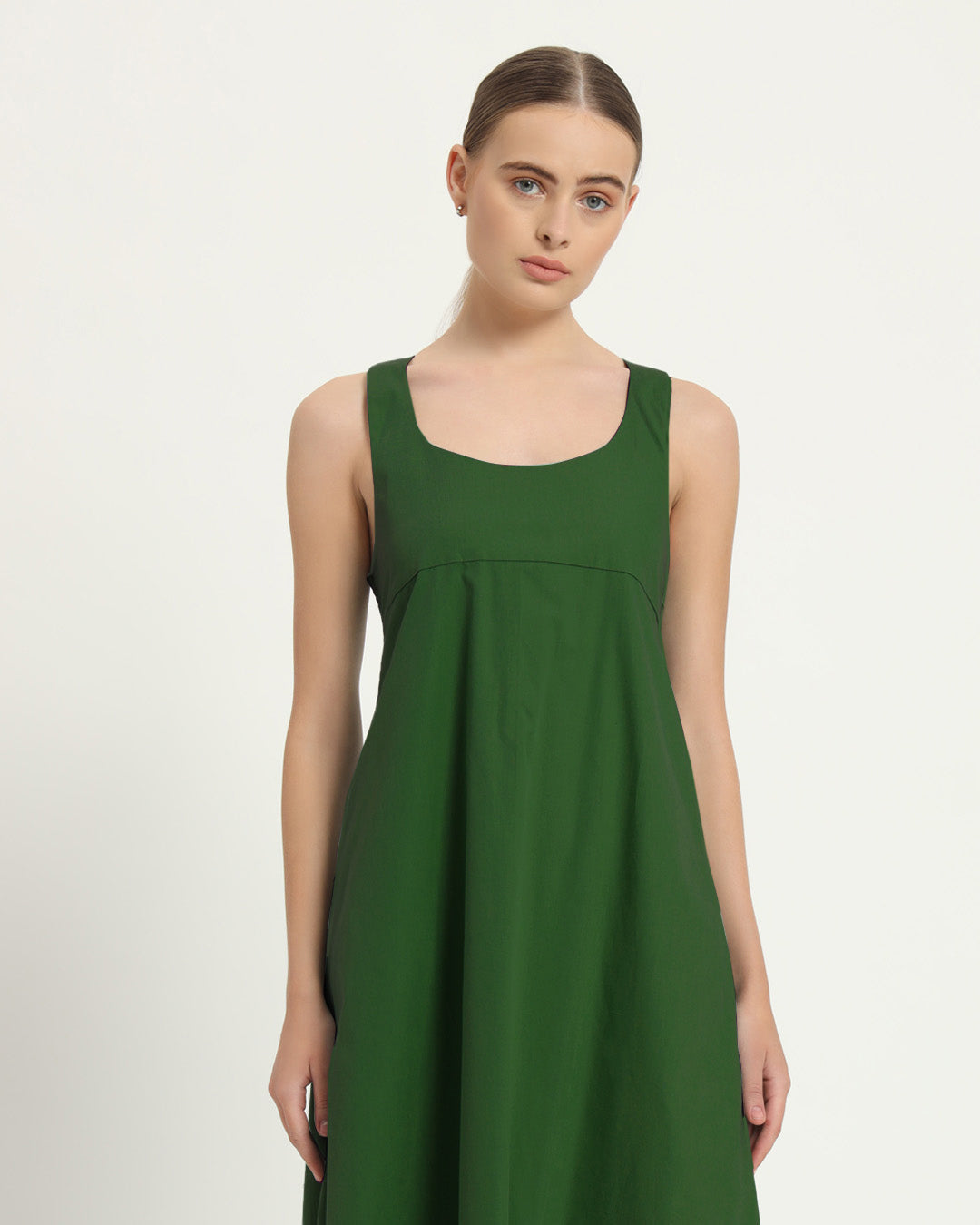 The Magdala Emerald Cotton Dress