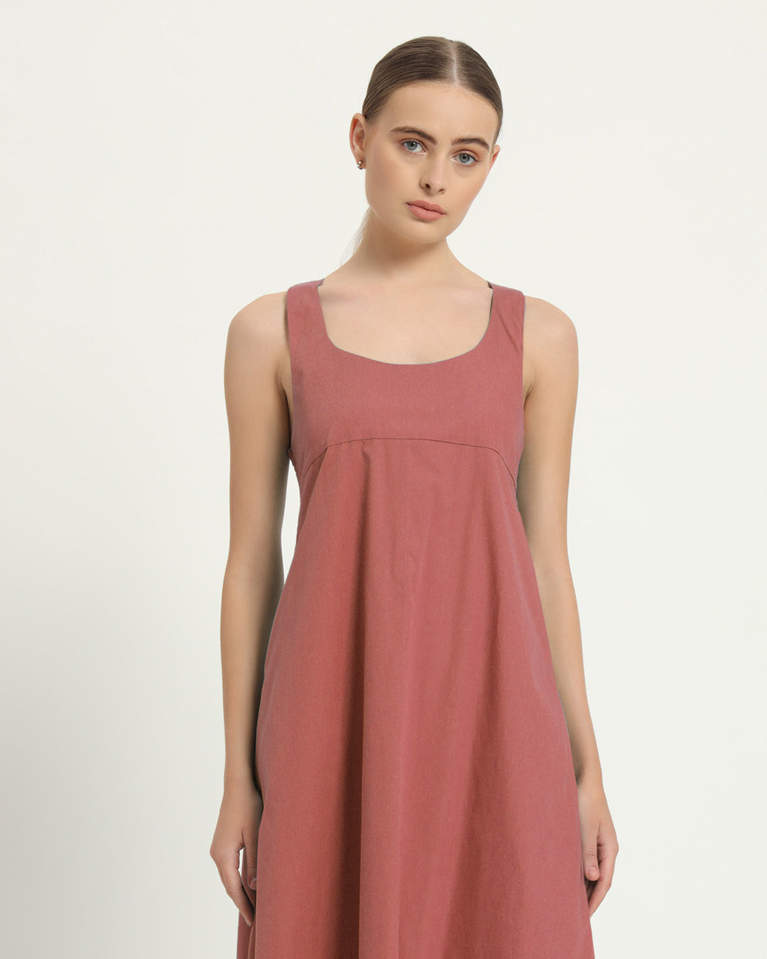 The Magdala Ivory Pink Cotton Dress