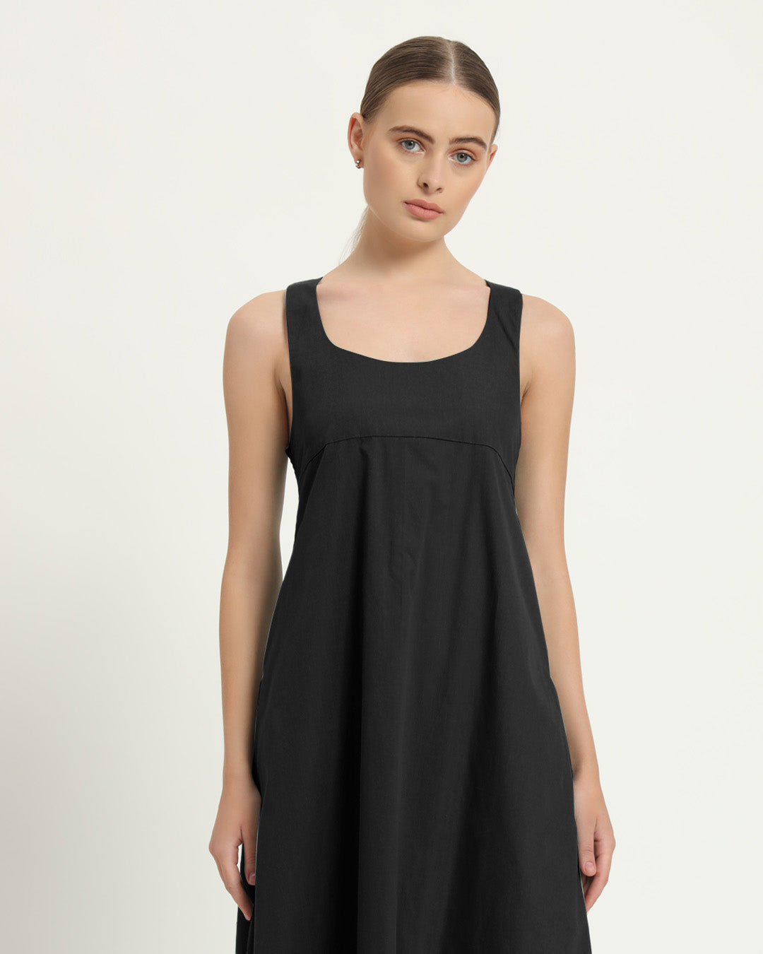 The Magdala Noir Cotton Dress