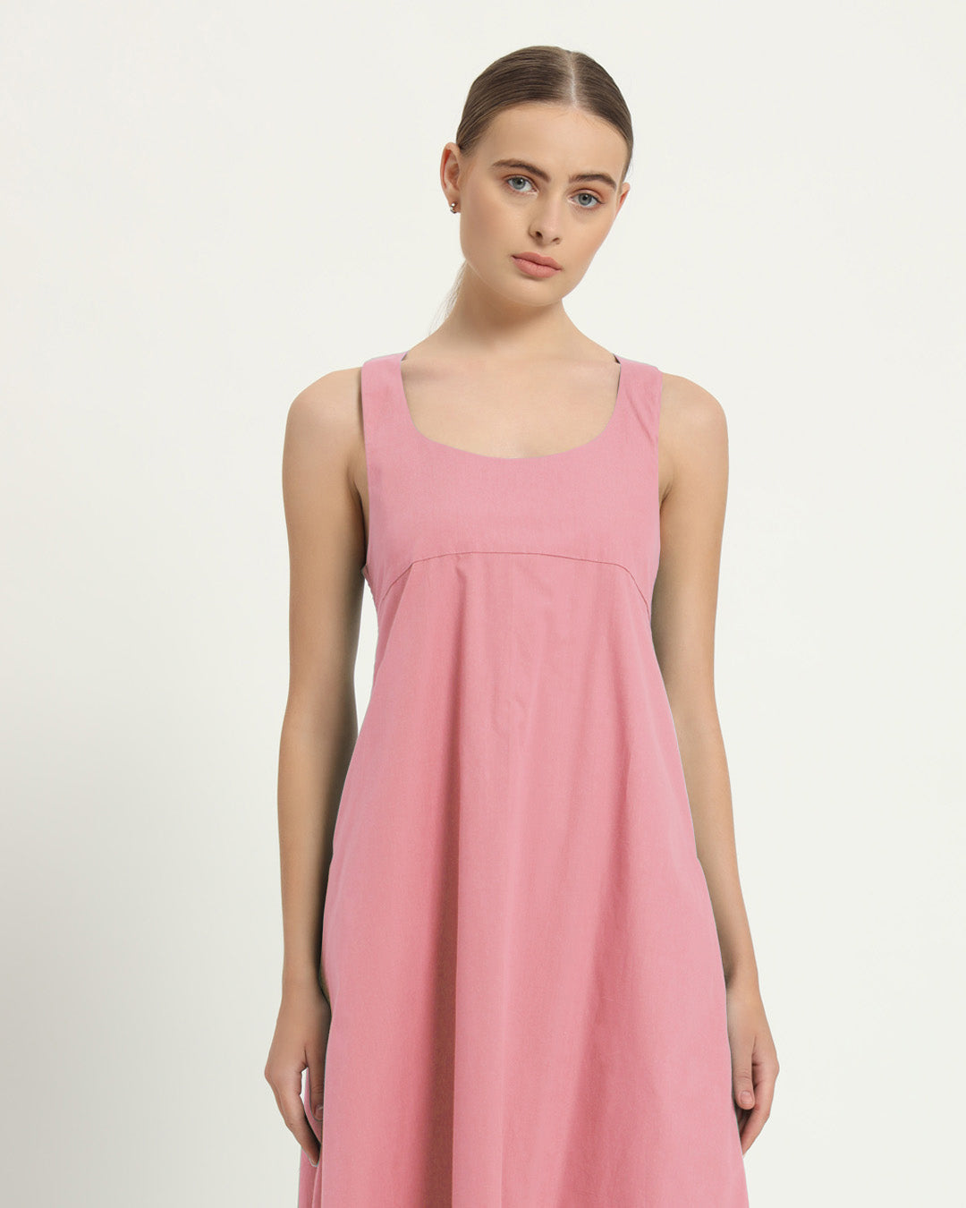 The Magdala Fondant Pink Cotton Dress